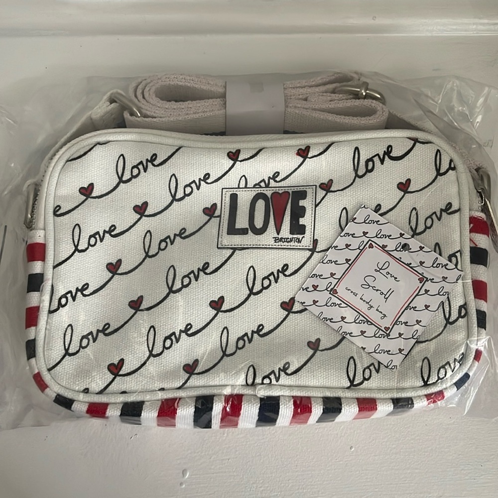 NWT Brighton LOVE Scroll Crossbody Bag